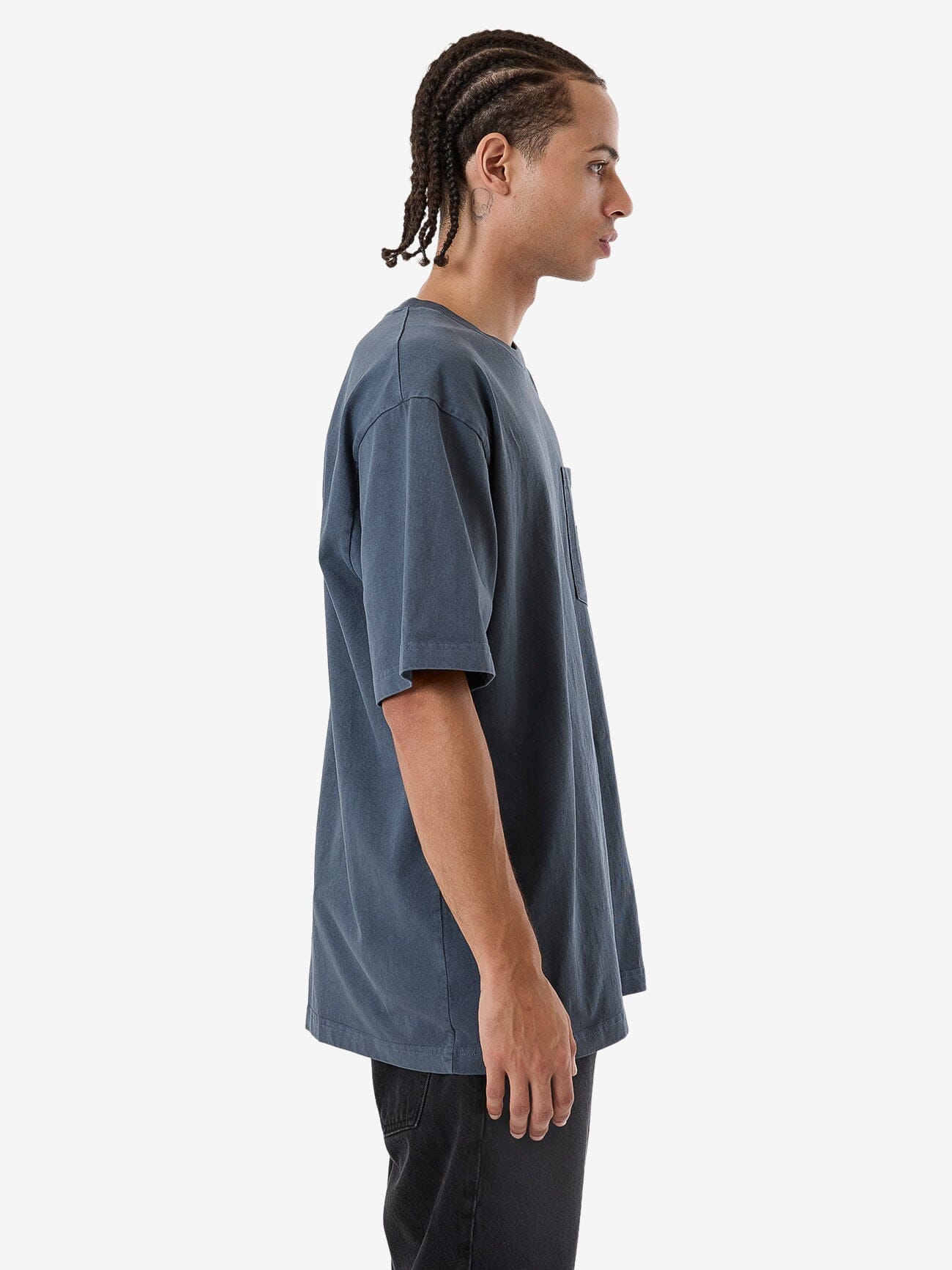 Thrills Union Oversize Fit Pocket Tee - Light Petrol XS