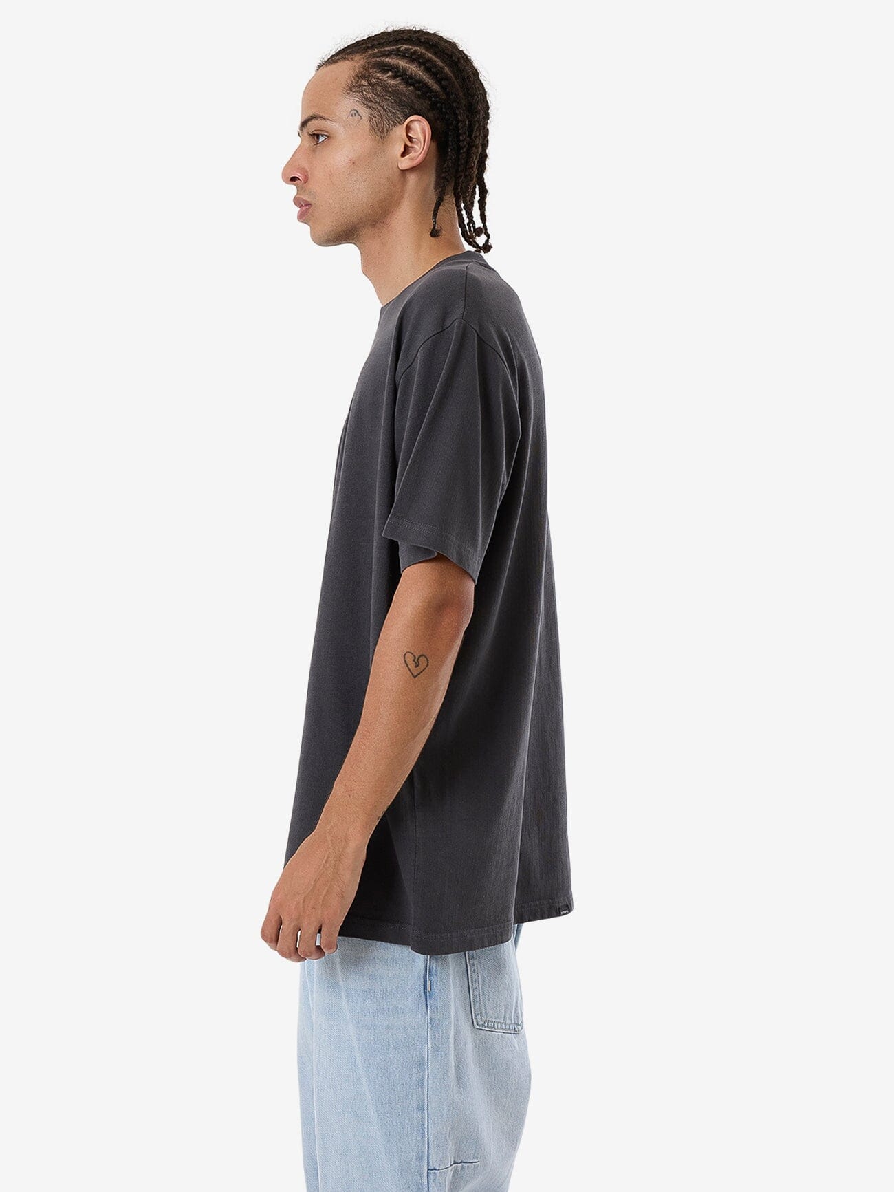 Blurr Embro Merch Fit Tee - Dark Charcoal XS