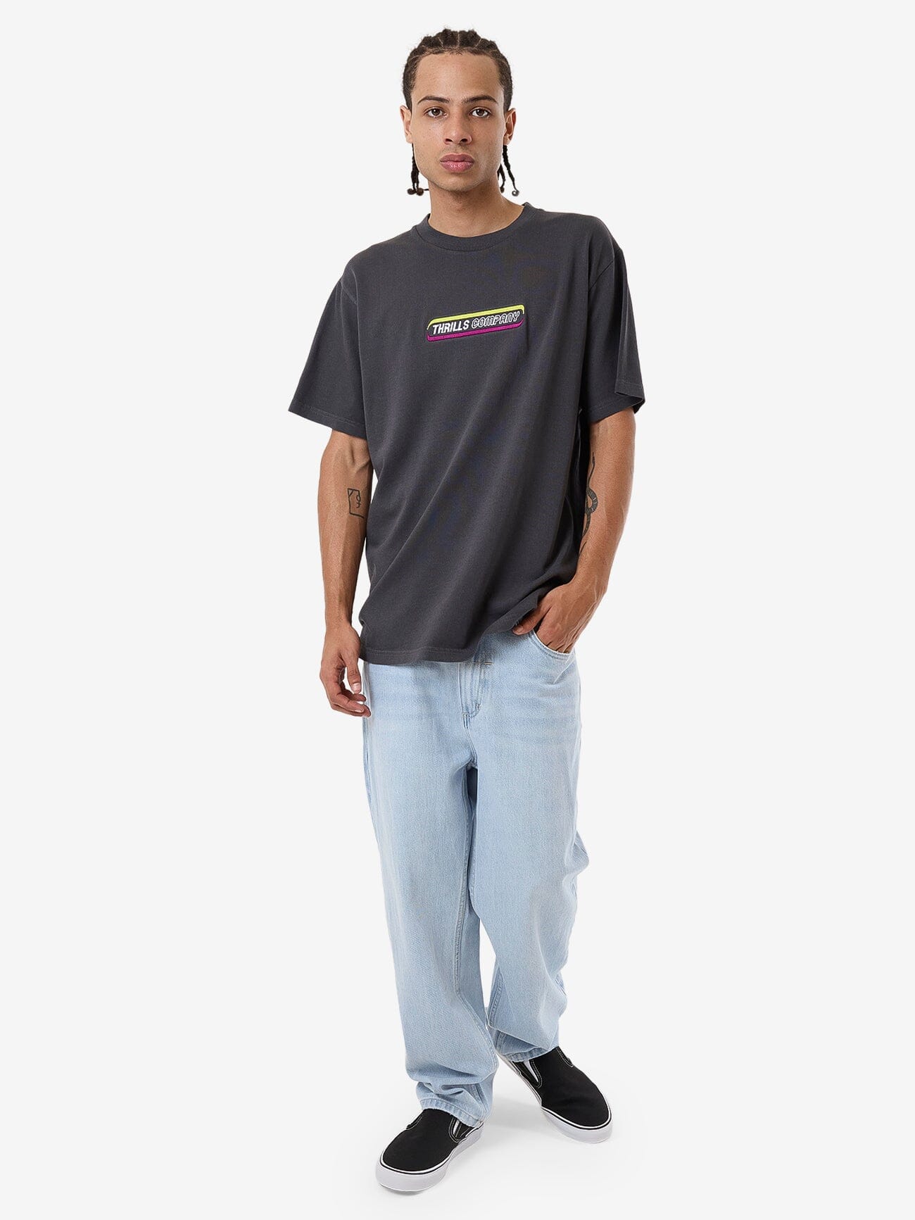 Blurr Embro Merch Fit Tee - Dark Charcoal XS