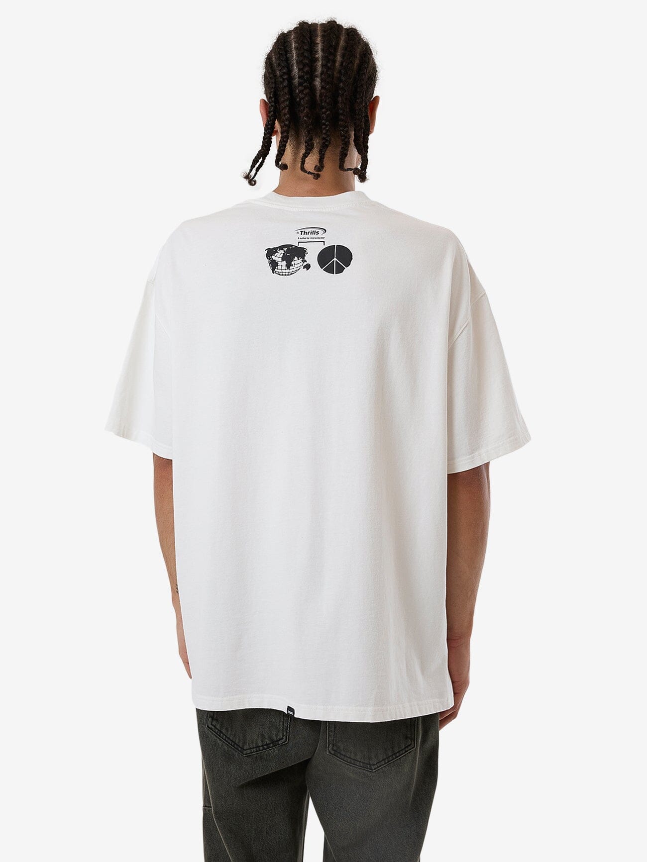 Method Box Fit Oversize Tee - Dirty White XS