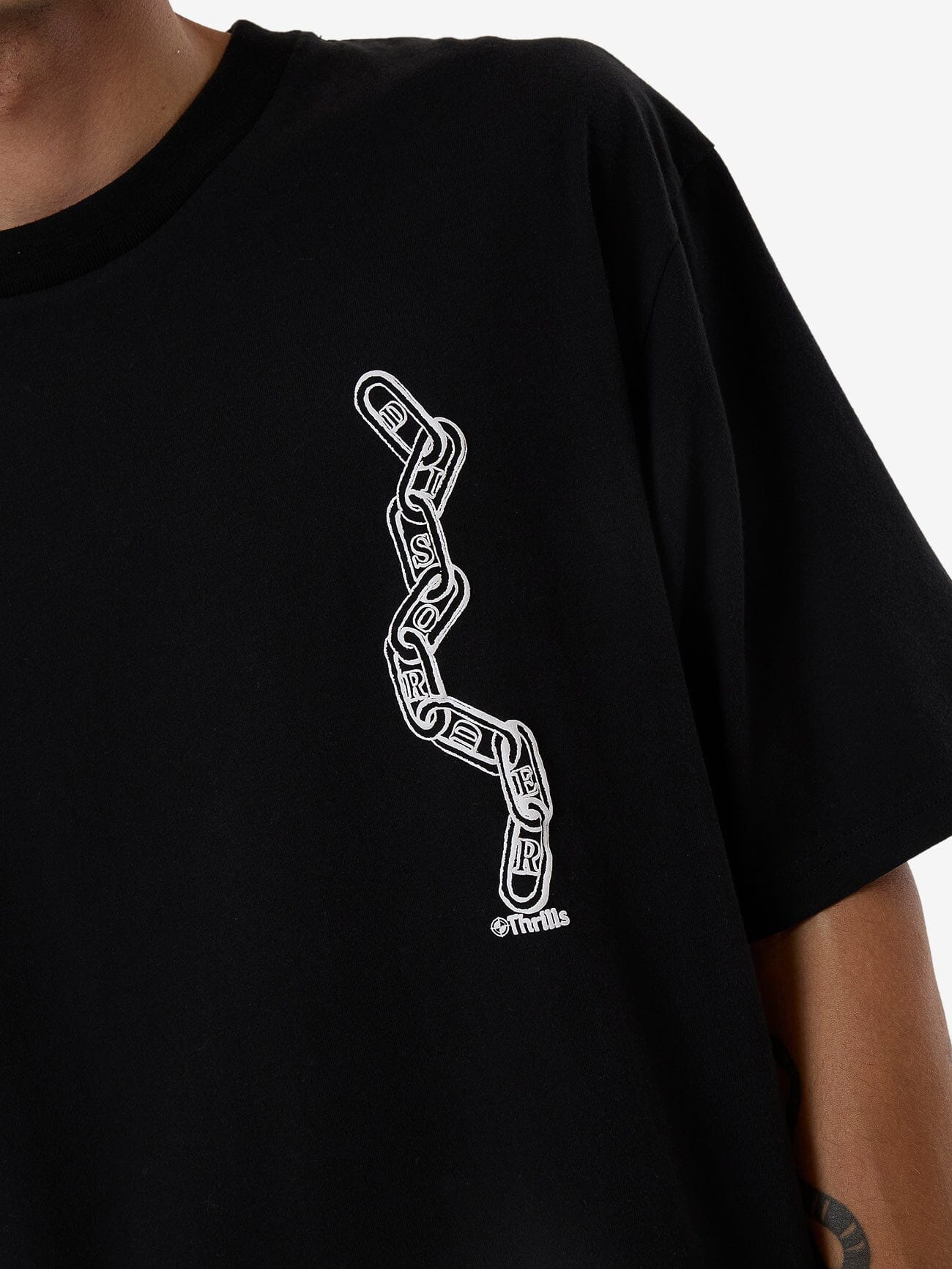 Chain Of Disorder Oversize Fit Tee - Black XS