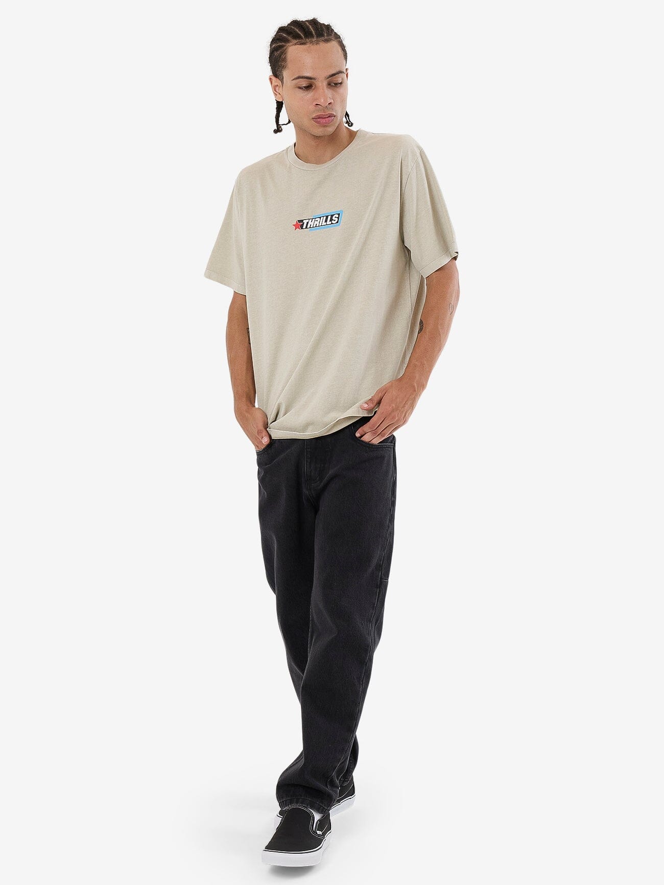 Lockstar Merch Fit Tee - Stone XS