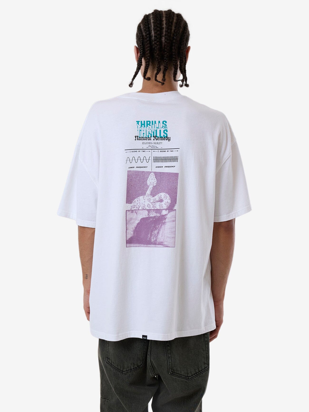 Natural Remedy Box Fit Oversize Tee - White XS