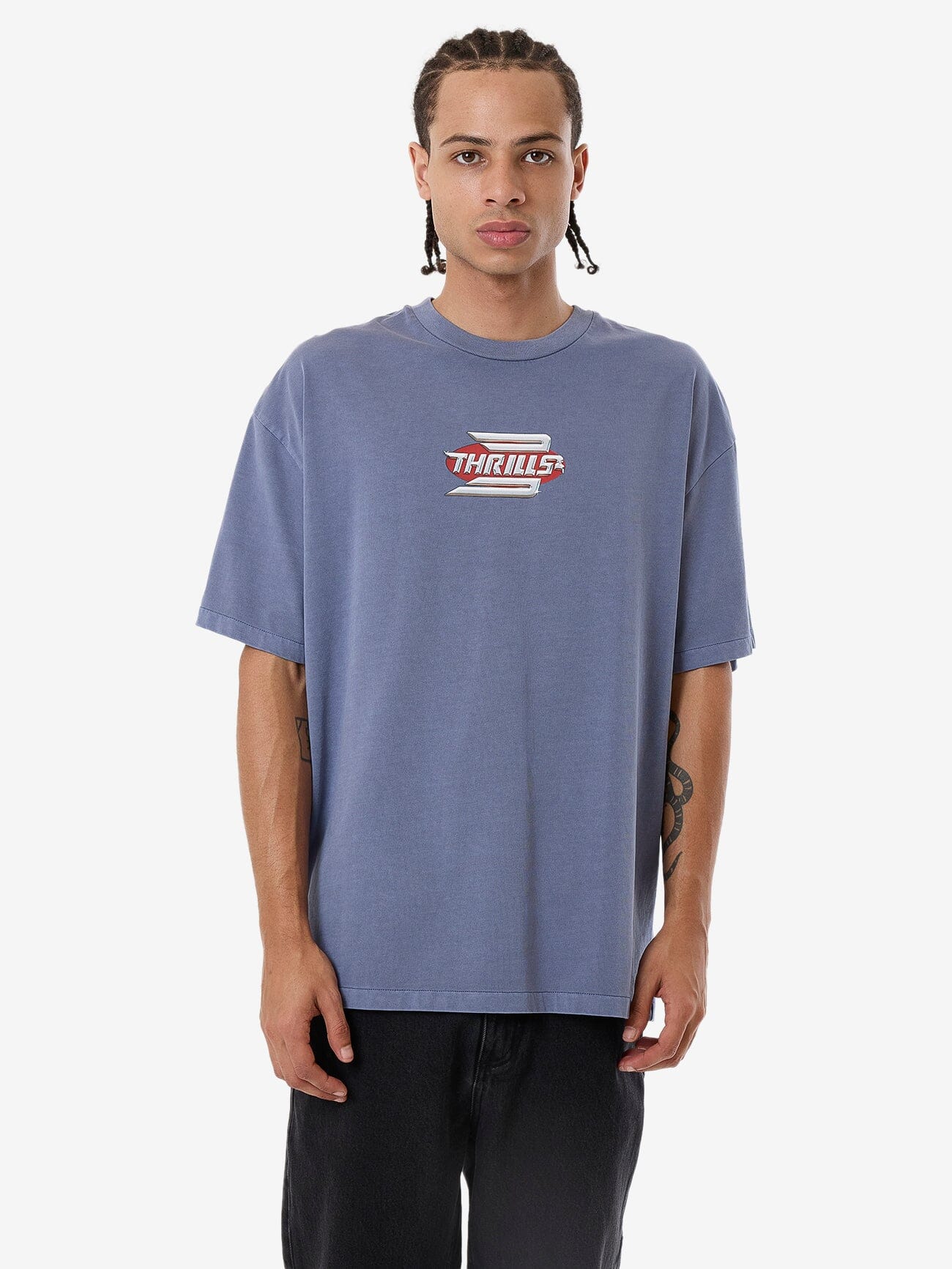 Chrome Steadfast Merch Fit Tee - Folkstone Grey XS