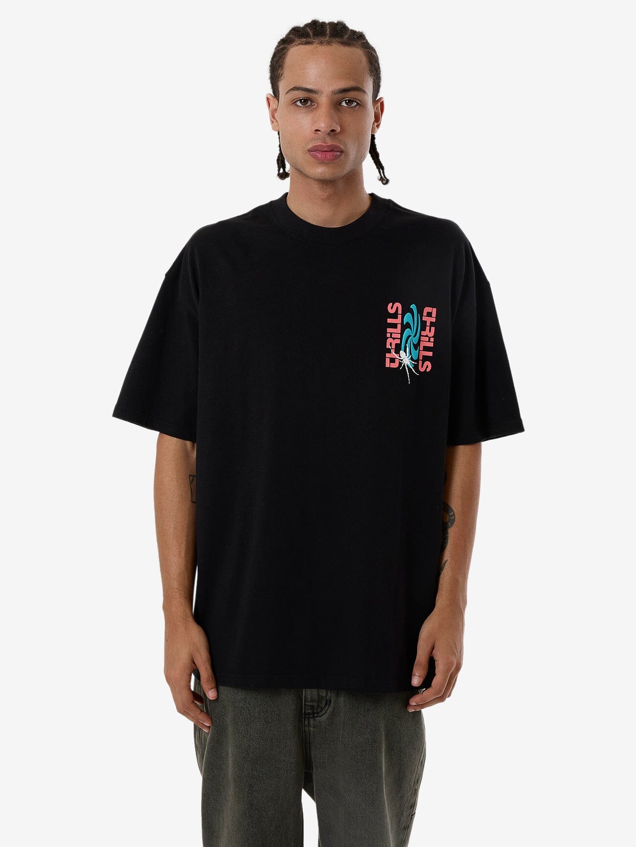 Firestarter Box Fit Oversize Tee - Black XS