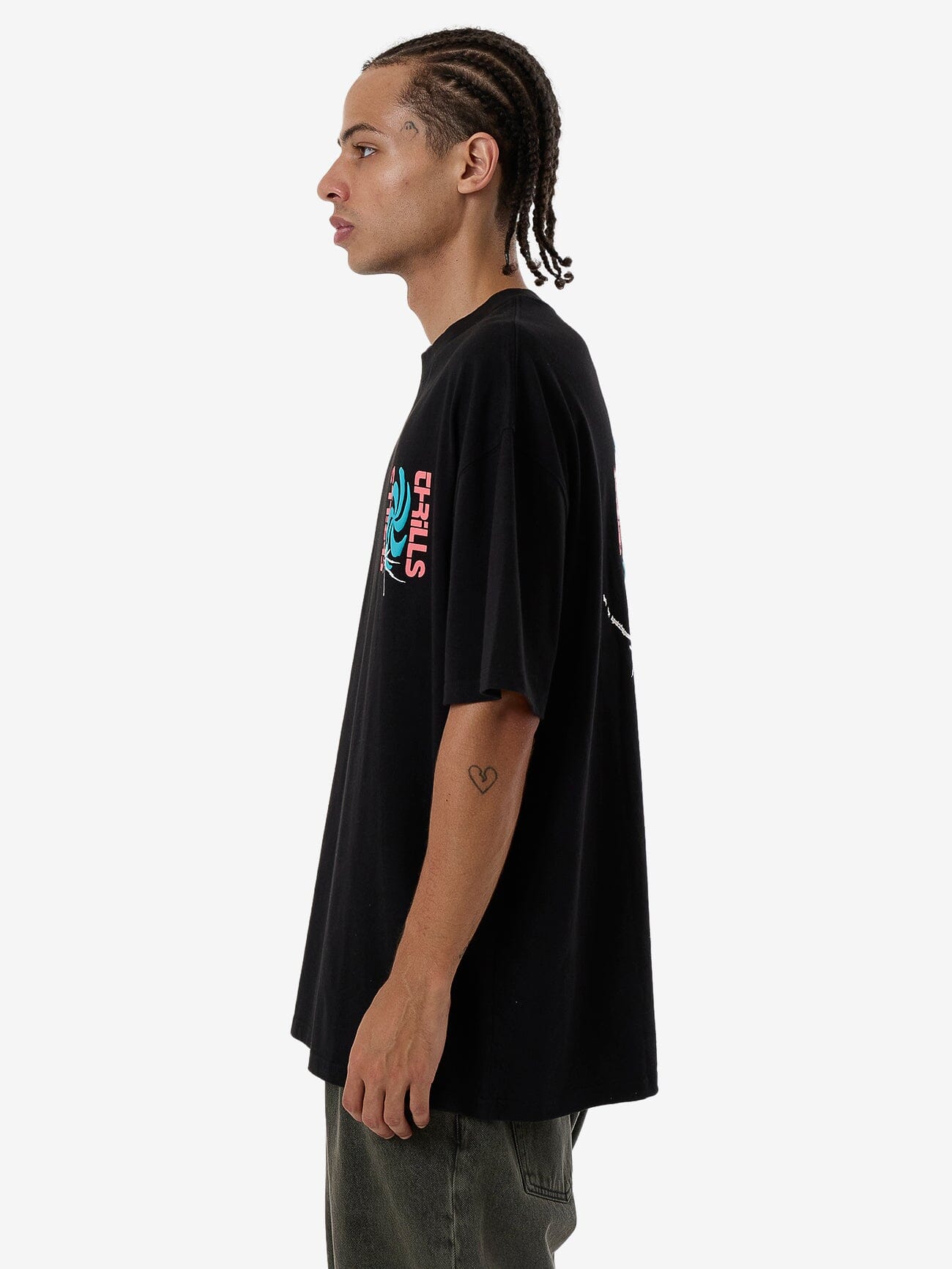 Firestarter Box Fit Oversize Tee - Black XS