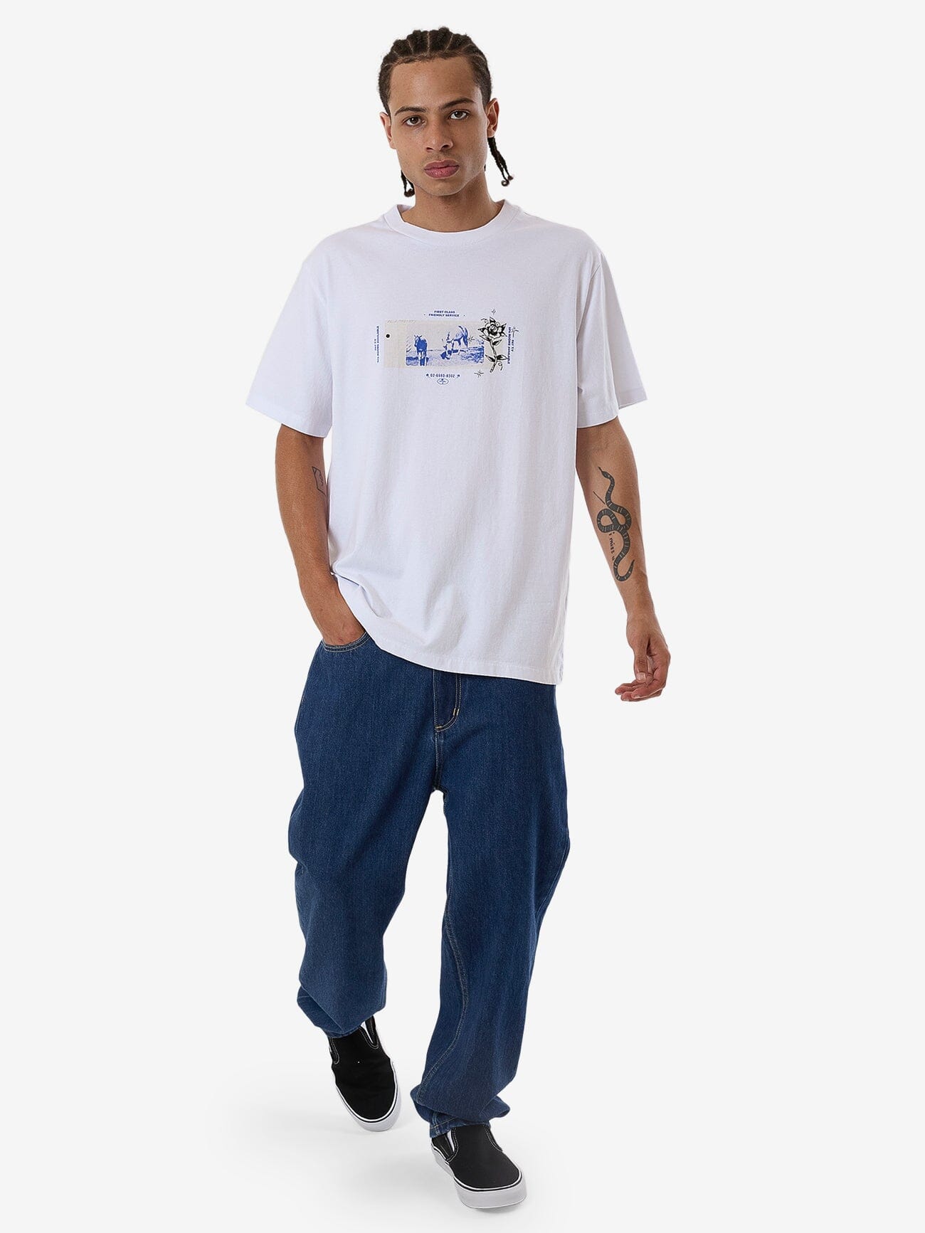 Friendly Service Merch Fit Tee - White XS