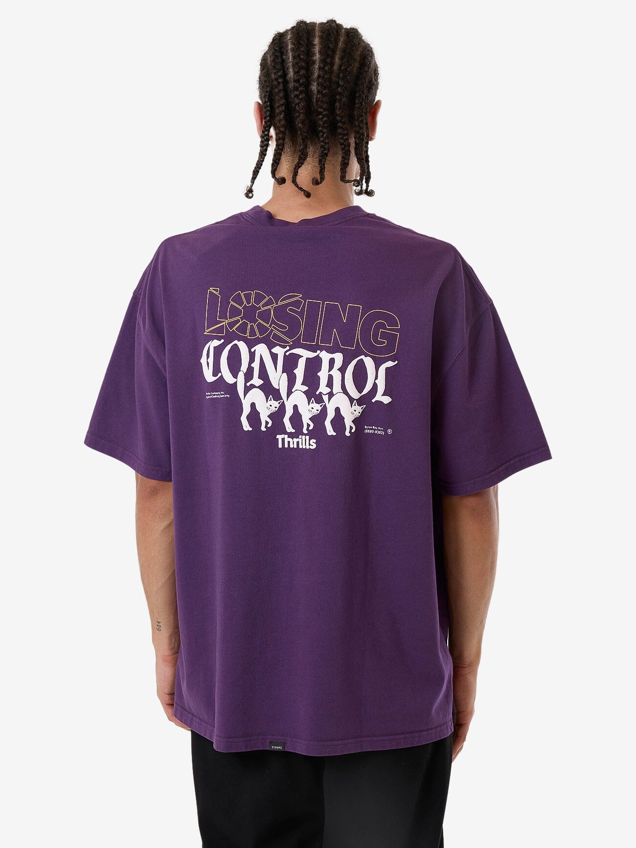 Losing Control Box Fit Oversize Tee - Purple Penant XS