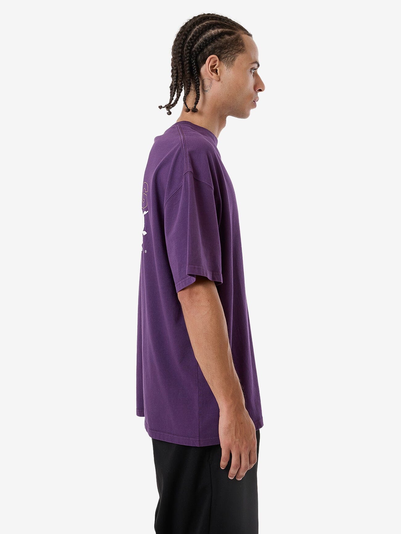 Losing Control Box Fit Oversize Tee - Purple Penant XS