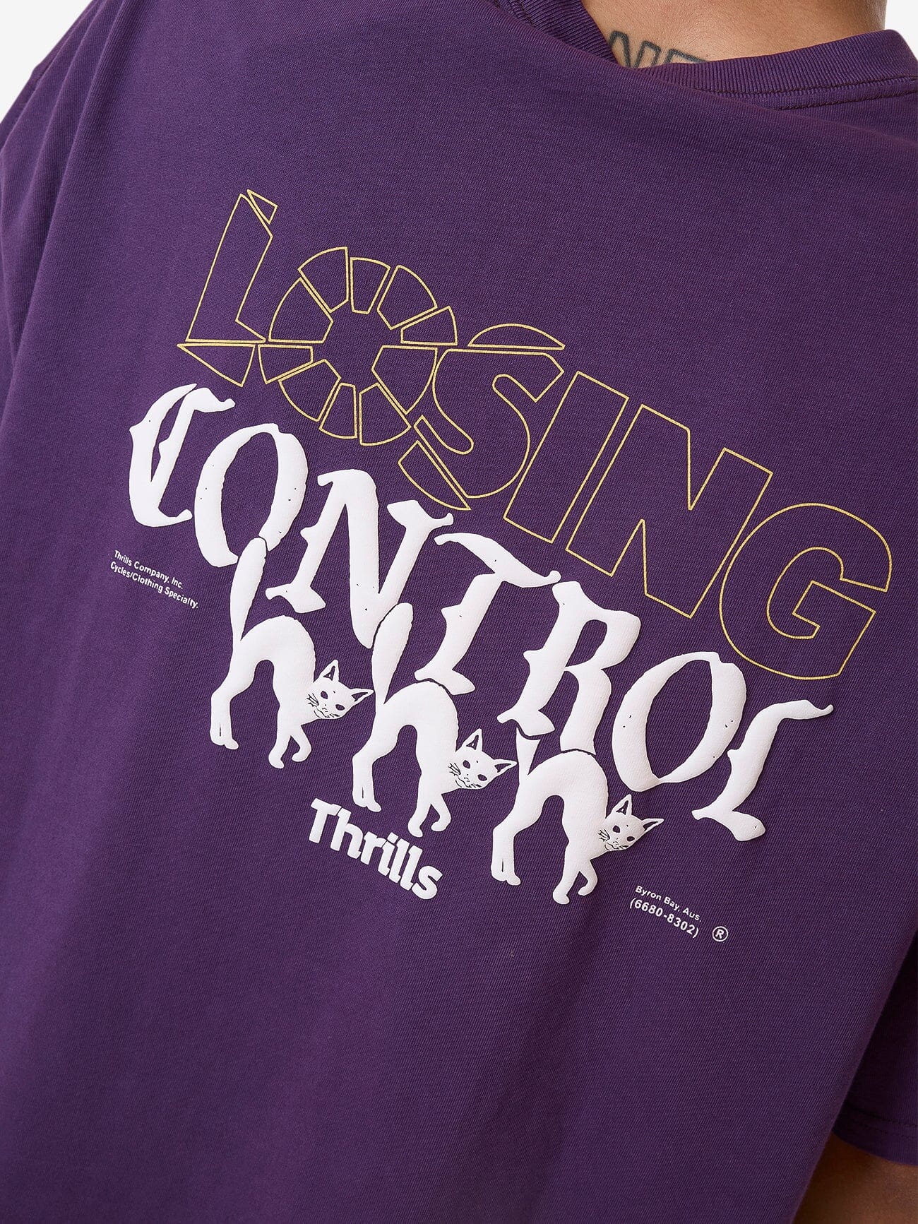 Losing Control Box Fit Oversize Tee - Purple Penant XS