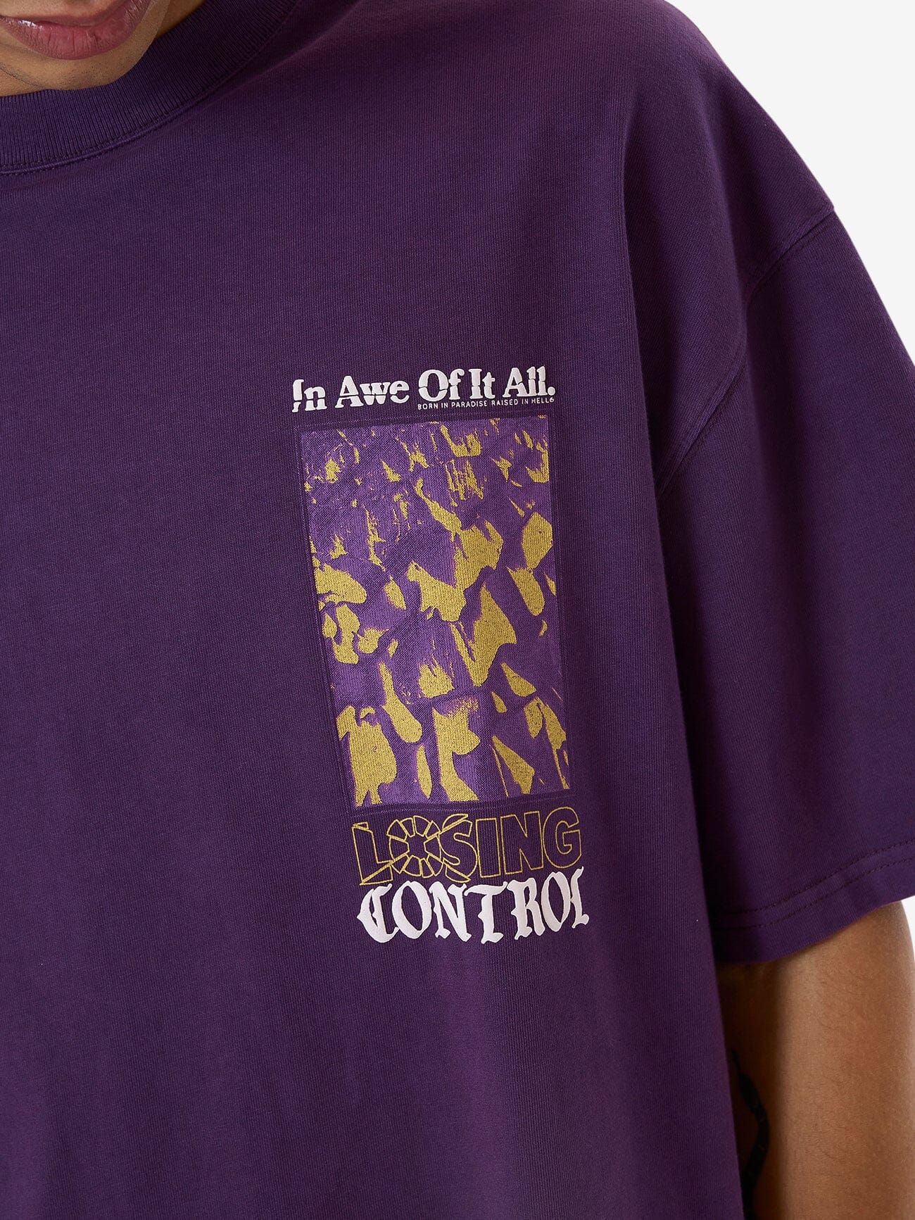 Losing Control Box Fit Oversize Tee - Purple Penant XS