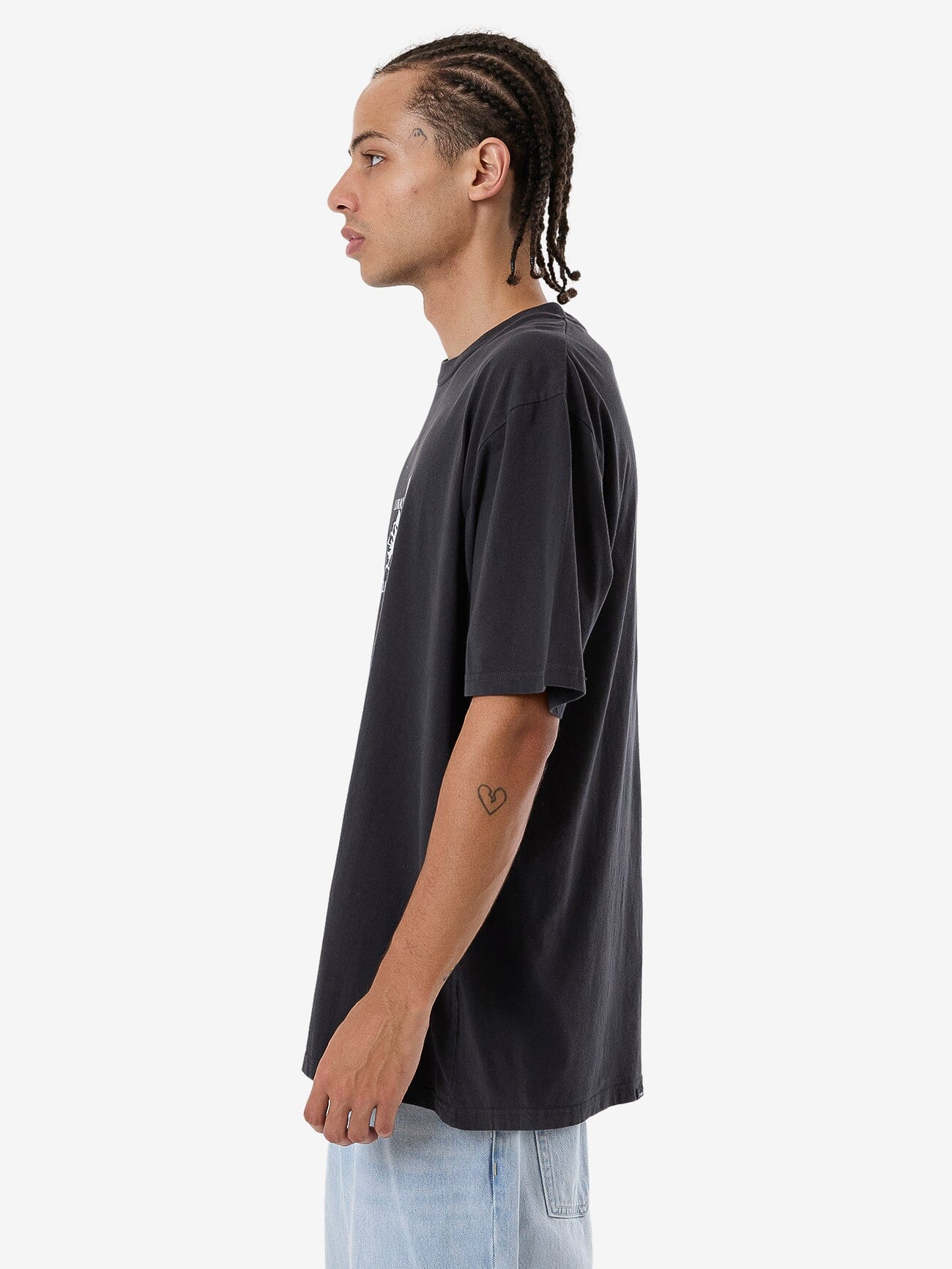 Lunacy Delusions Oversize Fit Tee - Washed Black XS