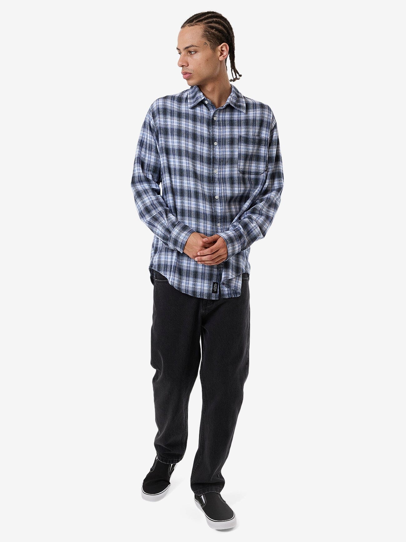 Friendly Service Flannel Long Sleeve Shirt - Iceberg XS