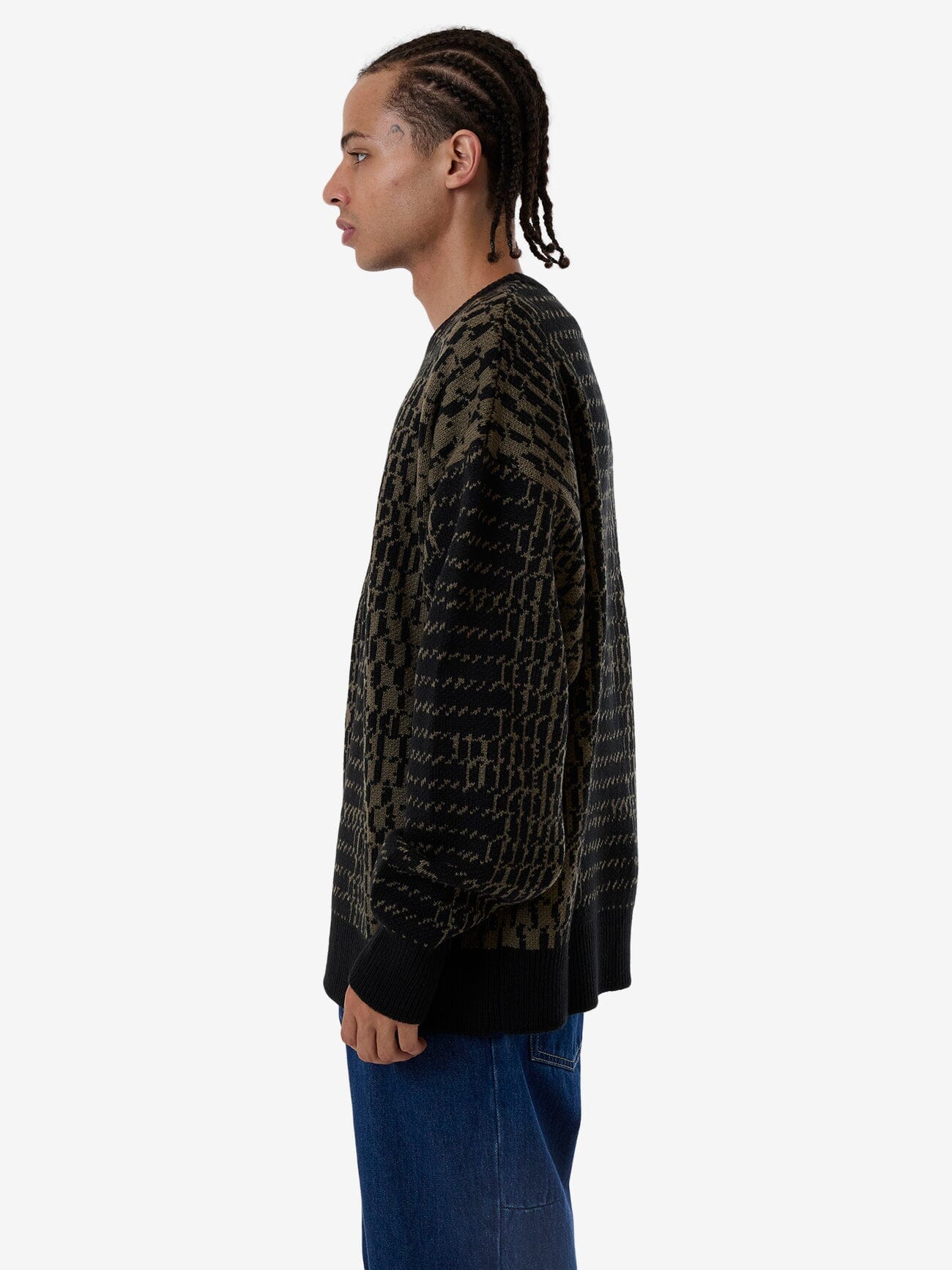 Kitsch Crew Knit - Tarmac XS