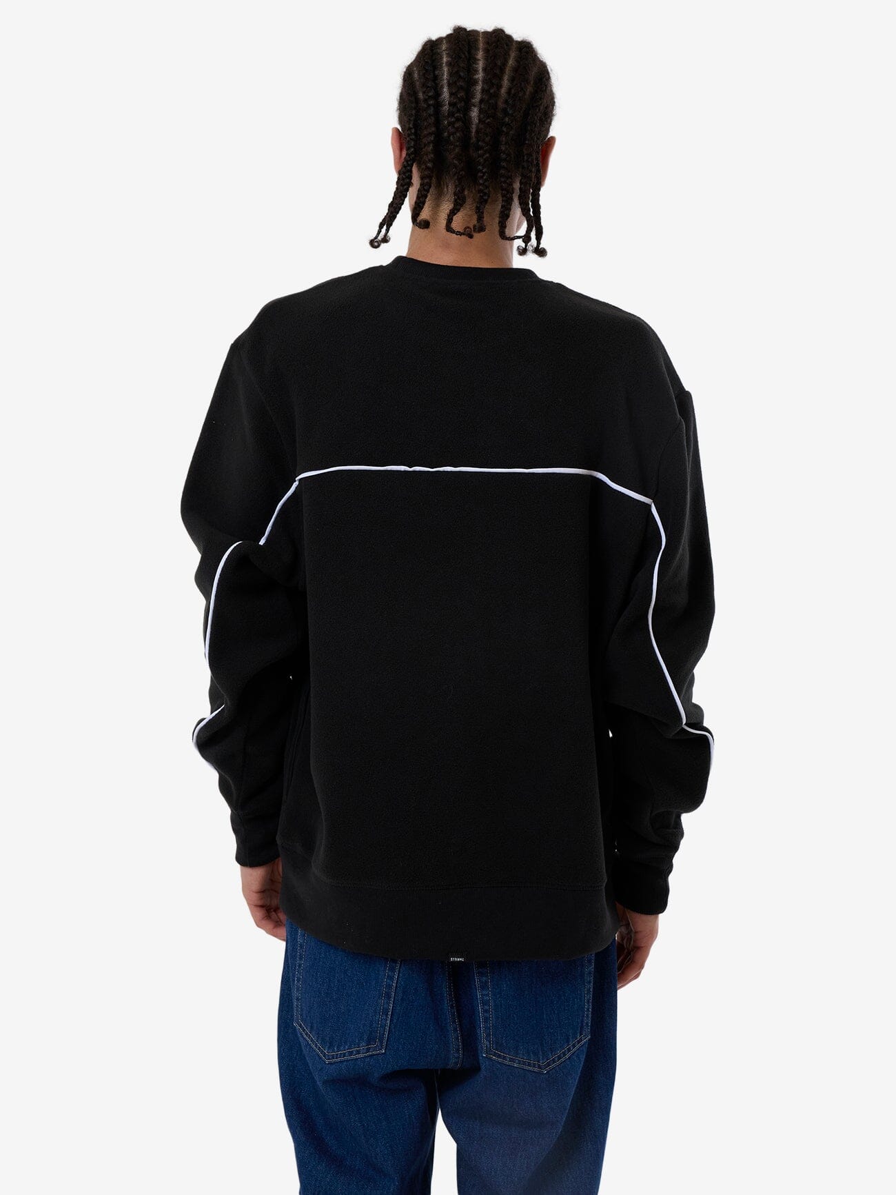 Believe Oversize Polar Fleece Crew - Black XS