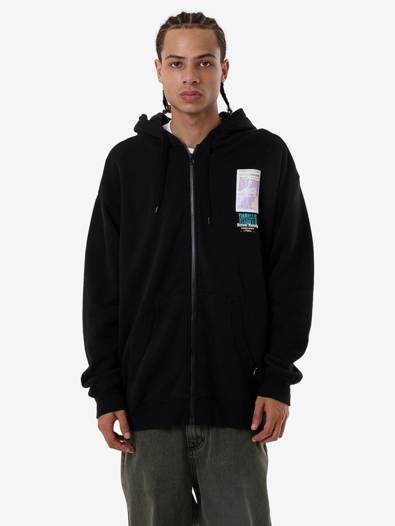 Natural Remedy Zip Hood Fleece - Black XS