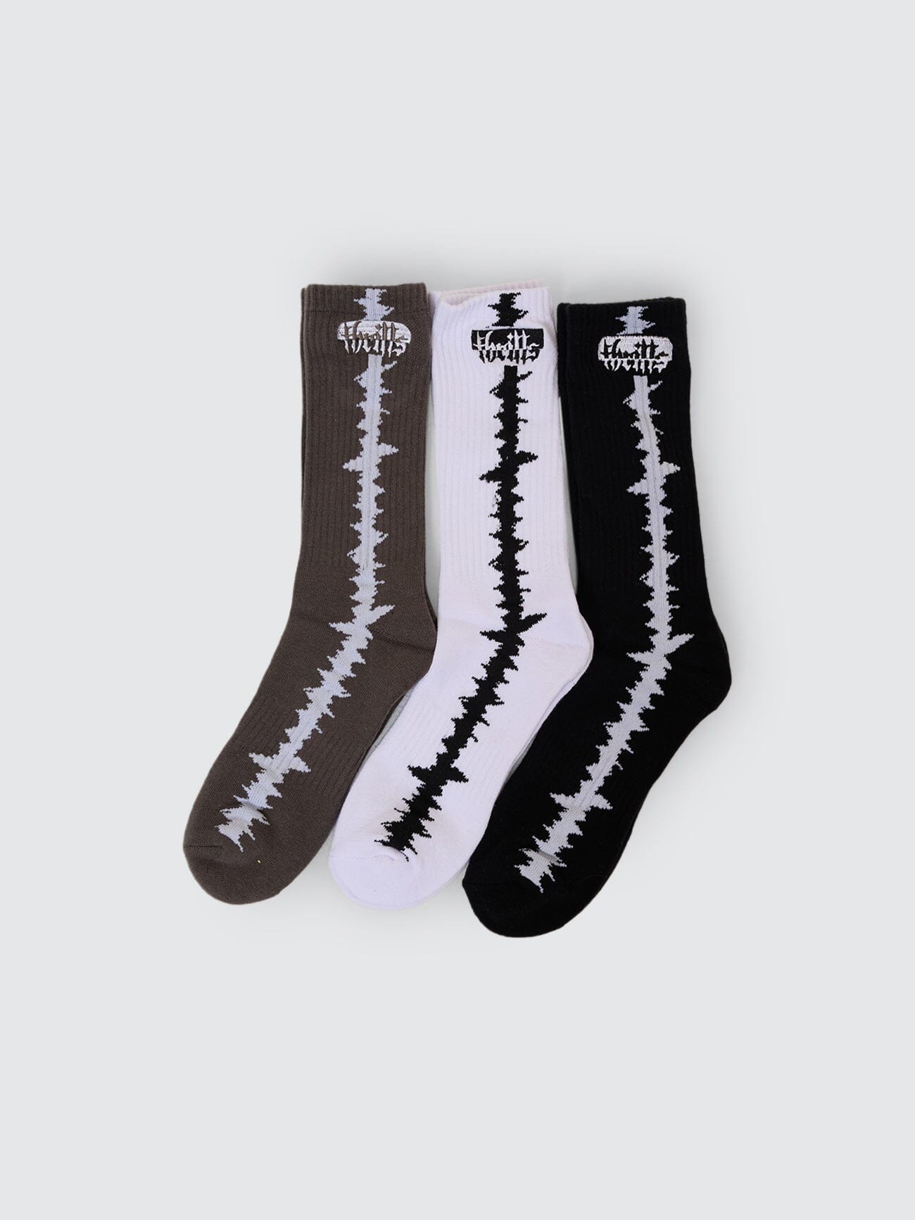 Cheap Thrills 3 Pack Sock - Black - White - Tarmac
