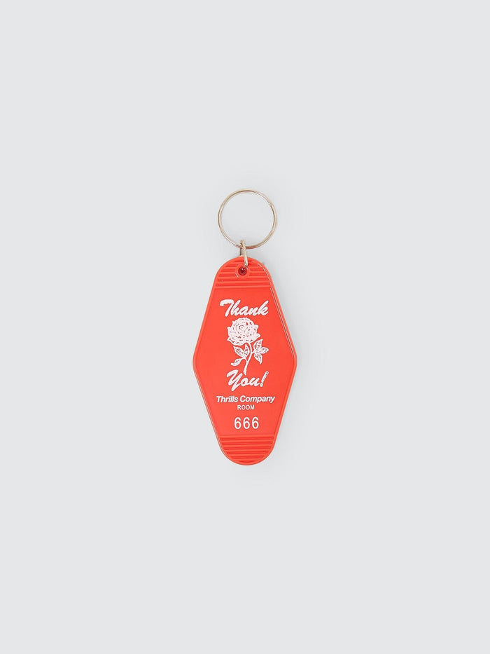 Thrills Thankyou Motel Key Tag - Poppy Red