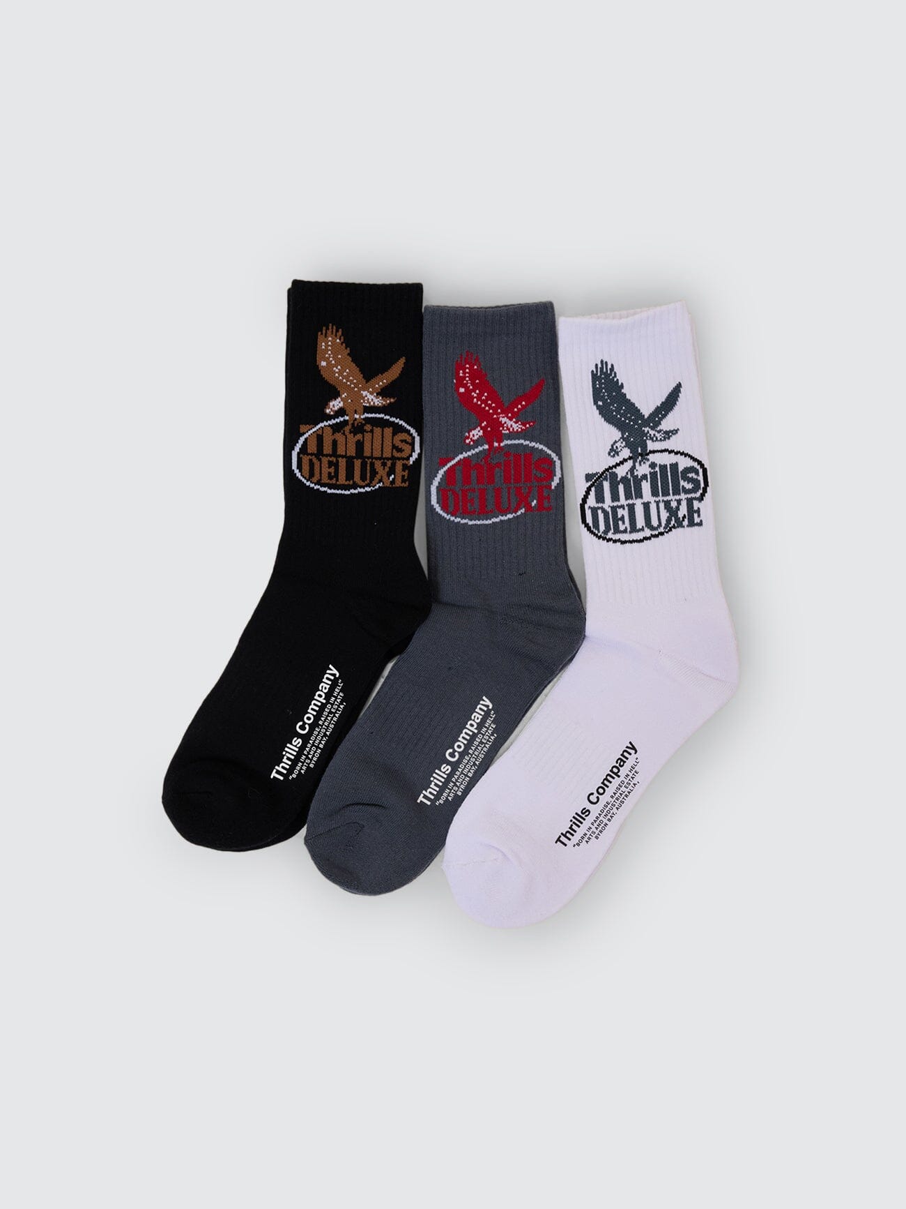 1st Grade Service 3 Pack Sock - White - Petrol - Black