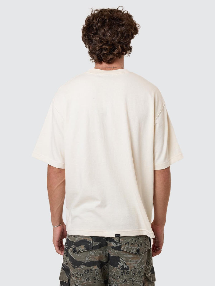 Cheap Thrills Embro Box Fit Oversize Cropped Tee - Unbleached