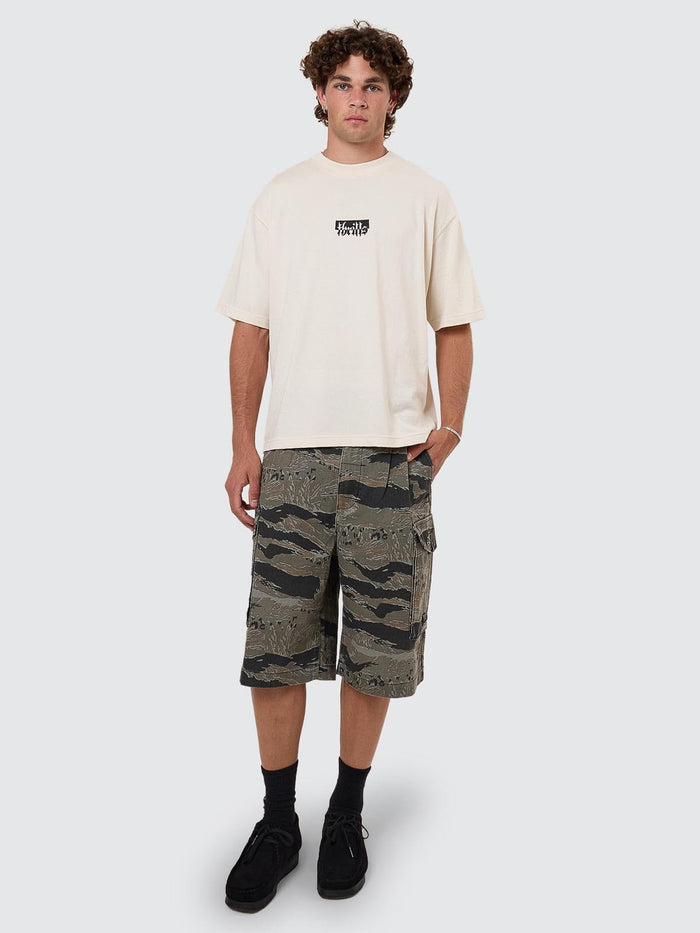 Cheap Thrills Embro Box Fit Oversize Cropped Tee - Unbleached