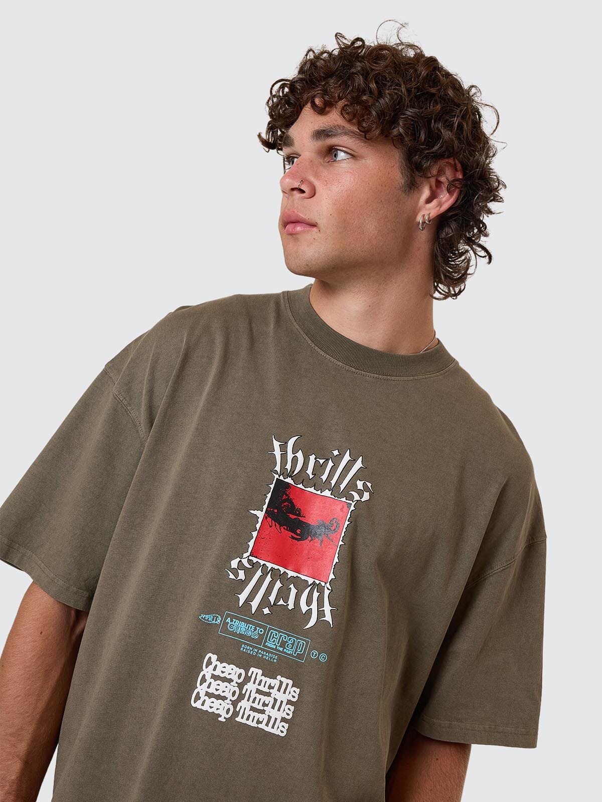 Cheap Thrills Box Fit Oversize Tee - Tarmac XS