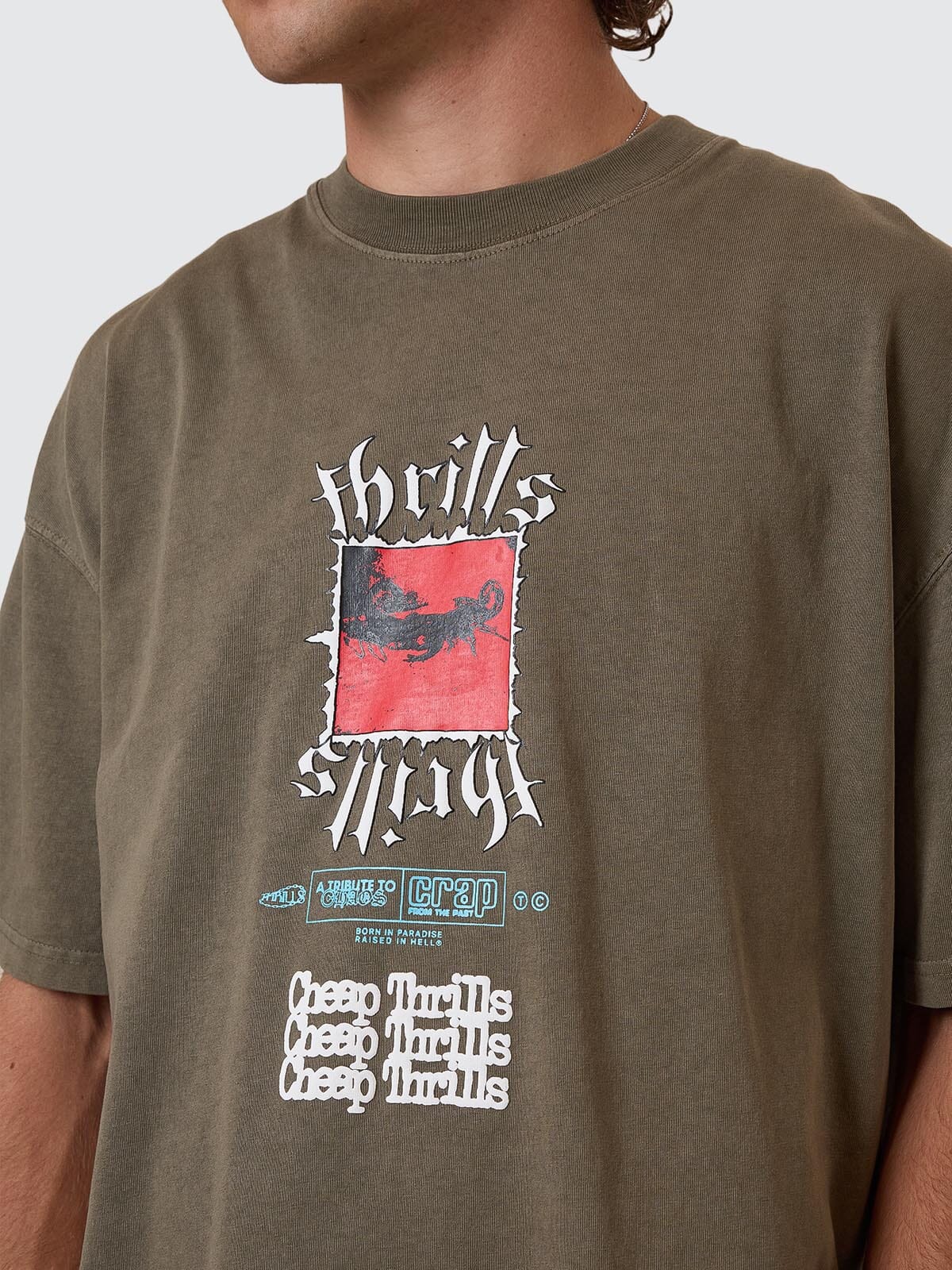 Cheap Thrills Box Fit Oversize Tee - Tarmac XS