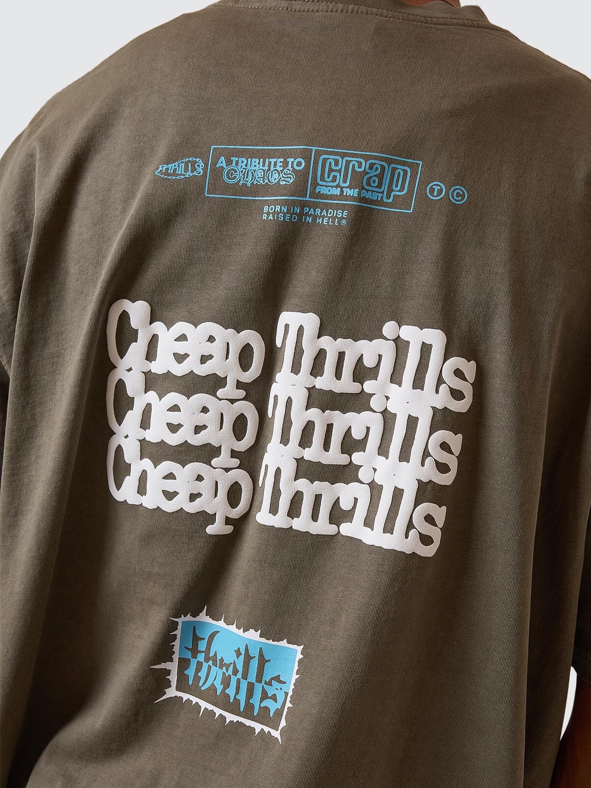 Cheap Thrills Box Fit Oversize Tee - Tarmac XS
