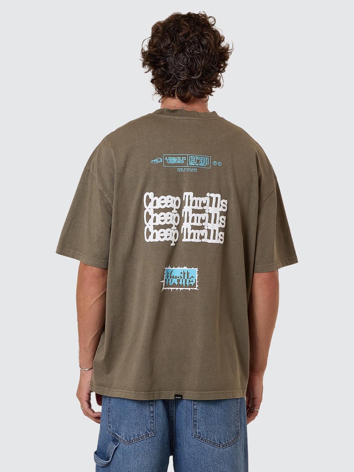 Cheap Thrills Box Fit Oversize Tee - Tarmac XS