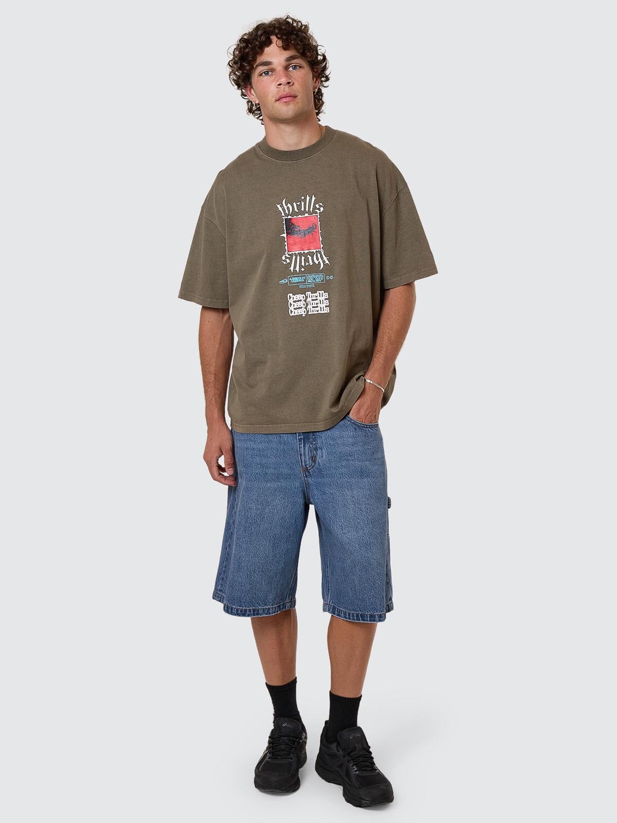 Cheap Thrills Box Fit Oversize Tee - Tarmac XS