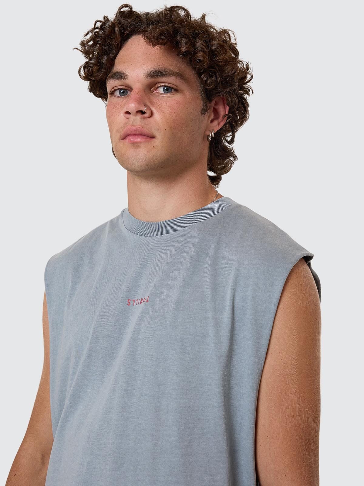Minimal Thrills Merch Fit Muscle Tee - Smog XS