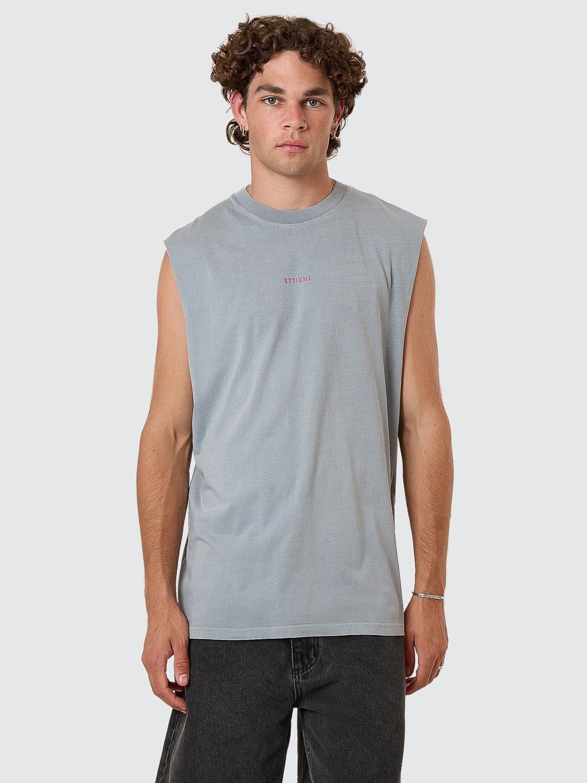 Minimal Thrills Merch Fit Muscle Tee - Smog XS