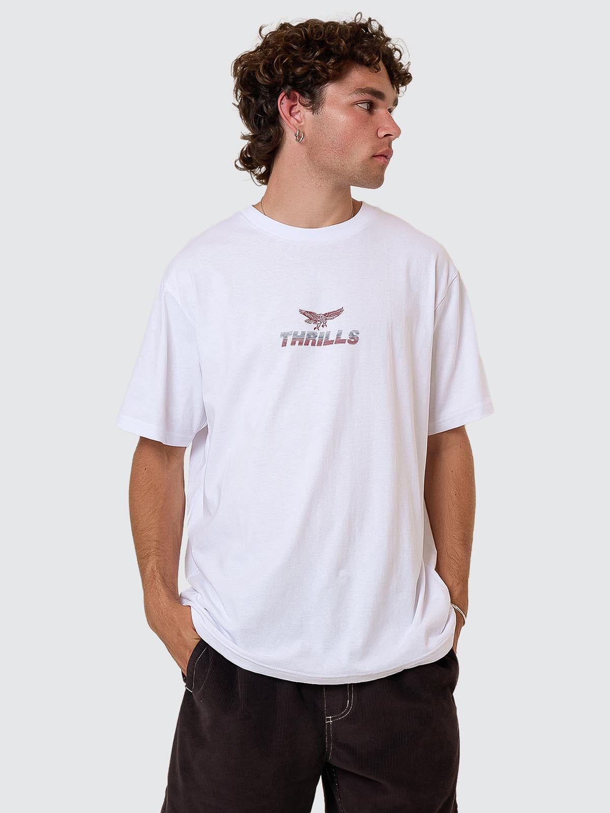Riding in Paradise Y2K Ringer Tee - Dirty White | Thrills Co