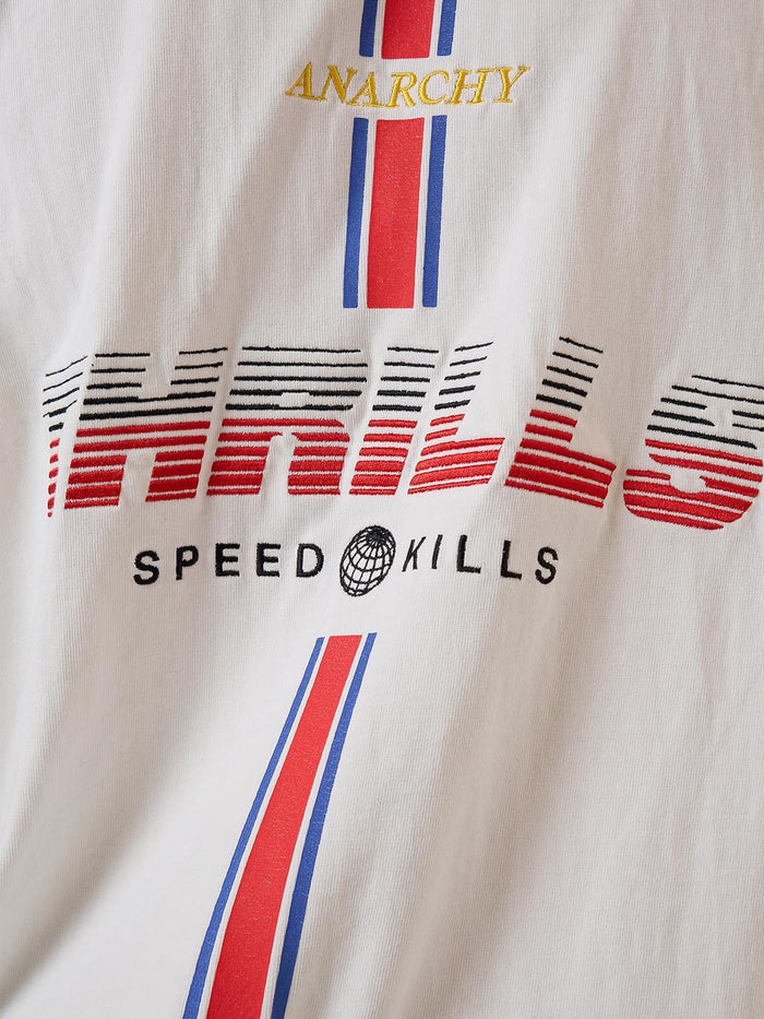 Anarchy In Paradise Box Fit Oversize Tee - Dirty White XS