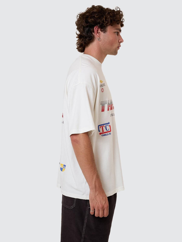 Anarchy In Paradise Box Fit Oversize Tee - Dirty White XS