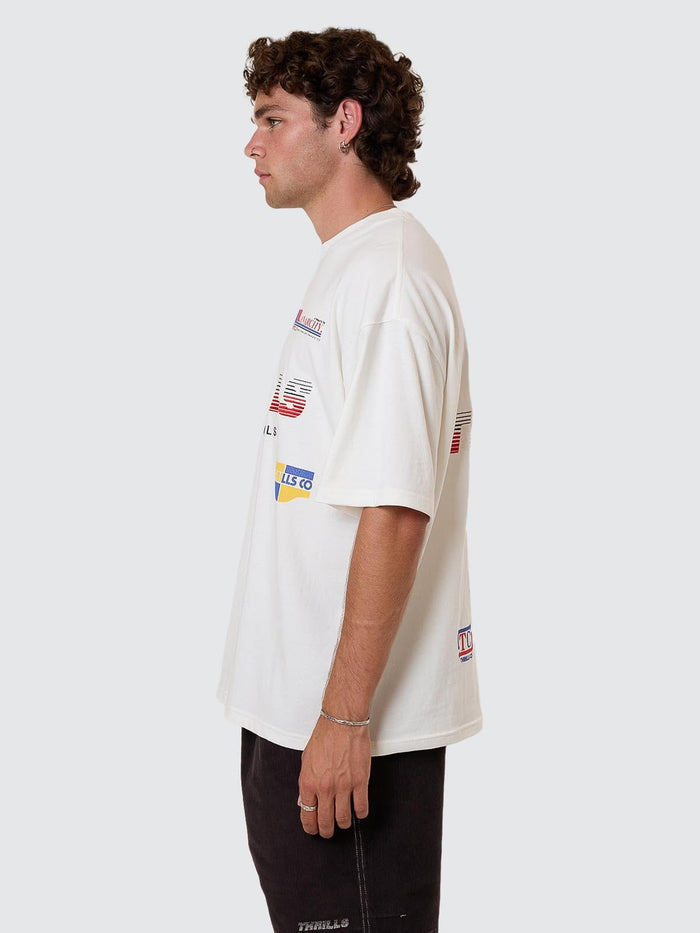 Anarchy In Paradise Box Fit Oversize Tee - Dirty White XS