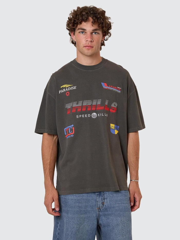 Anarchy In Paradise Box Fit Oversize Tee - Merch Black XS