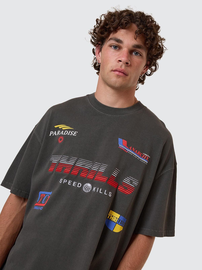 Anarchy In Paradise Box Fit Oversize Tee - Merch Black XS