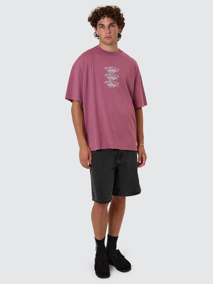 Reality Dreams Box Fit Oversize Tee - Delta Berry XS