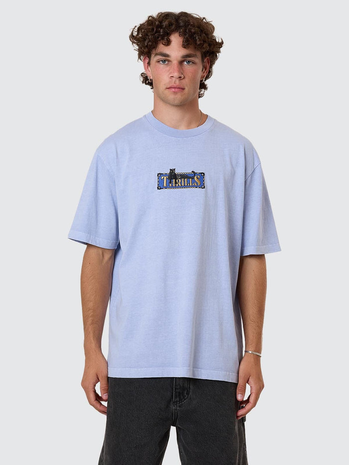 Pit Stop Oversize Fit Tee - Cornflower Blue XS