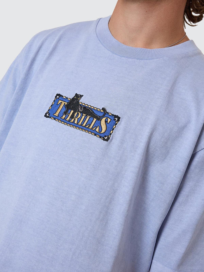 Pit Stop Oversize Fit Tee - Cornflower Blue XS