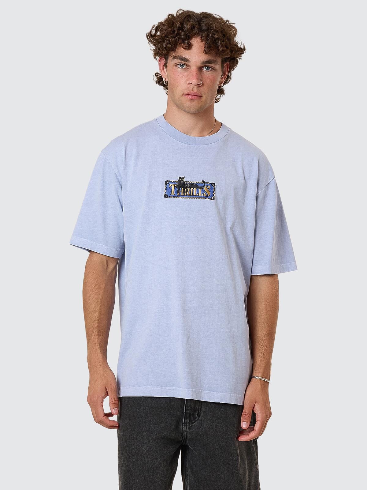 Pit Stop Oversize Fit Tee - Cornflower Blue XS