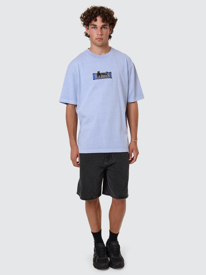 Pit Stop Oversize Fit Tee - Cornflower Blue XS