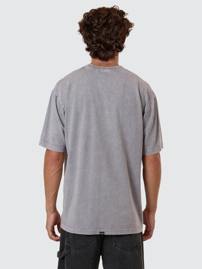 Thrills Union Oversize Pocket Tee - Marble Grey XS