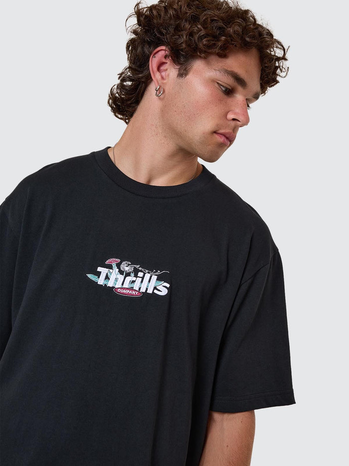 Make A Wish Oversize Fit Tee - Faded Black XS