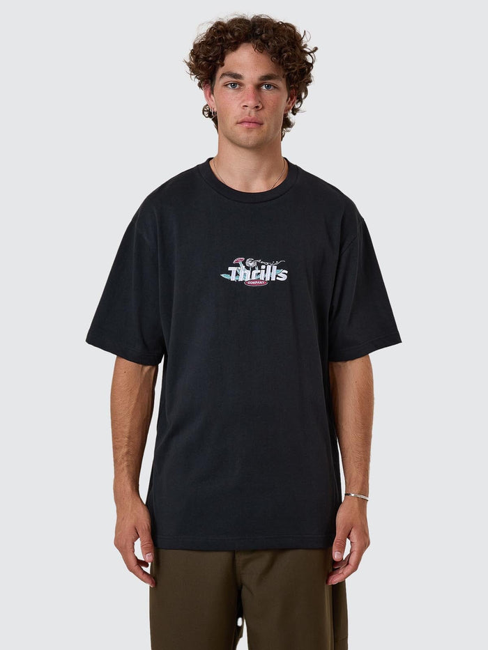 Make A Wish Oversize Fit Tee - Faded Black XS