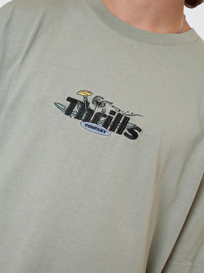 Make A Wish Oversize Fit Tee - Dirty Sage XS