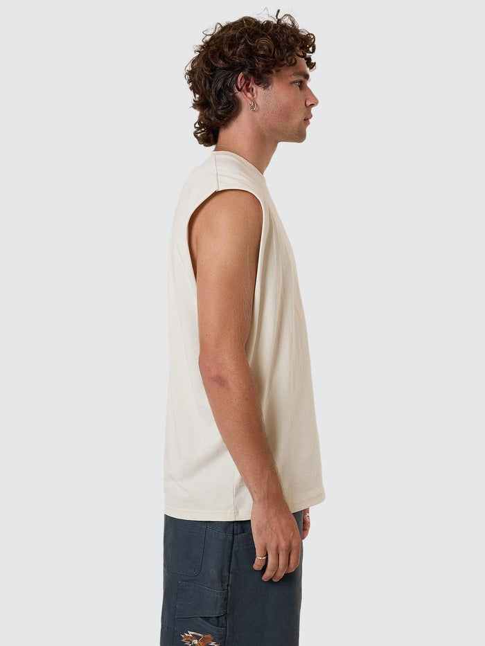 1st Grade Service Merch Fit Muscle Tee - Heritage White XS