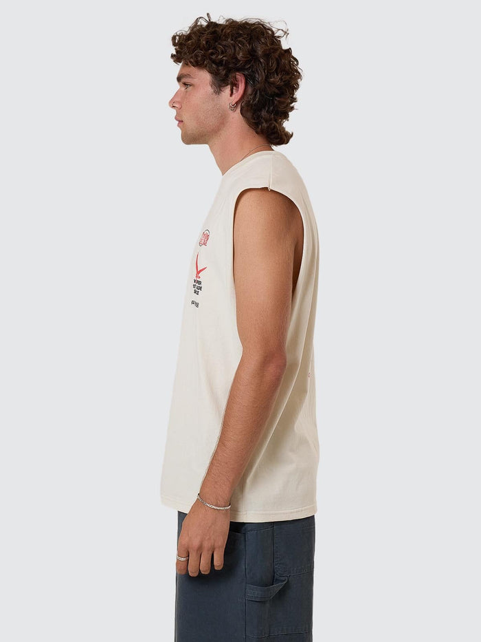 1st Grade Service Merch Fit Muscle Tee - Heritage White XS