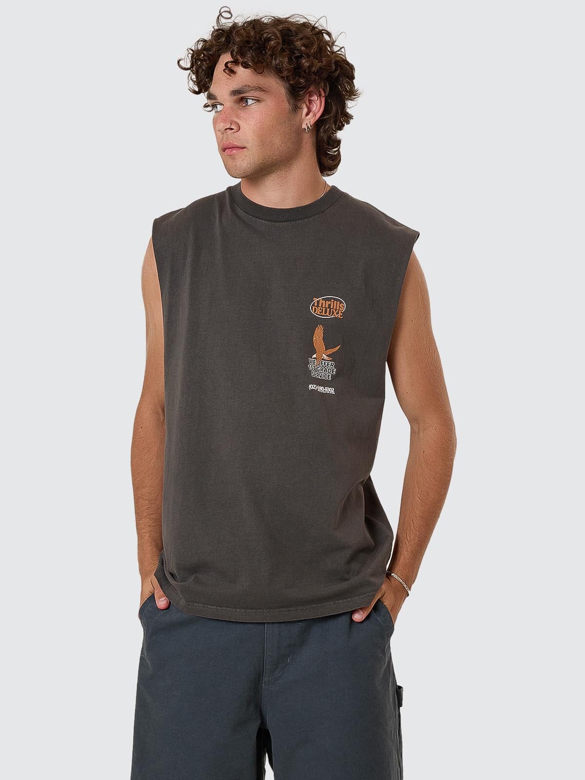 1st Grade Service Merch Fit Muscle Tee - Merch Black XS